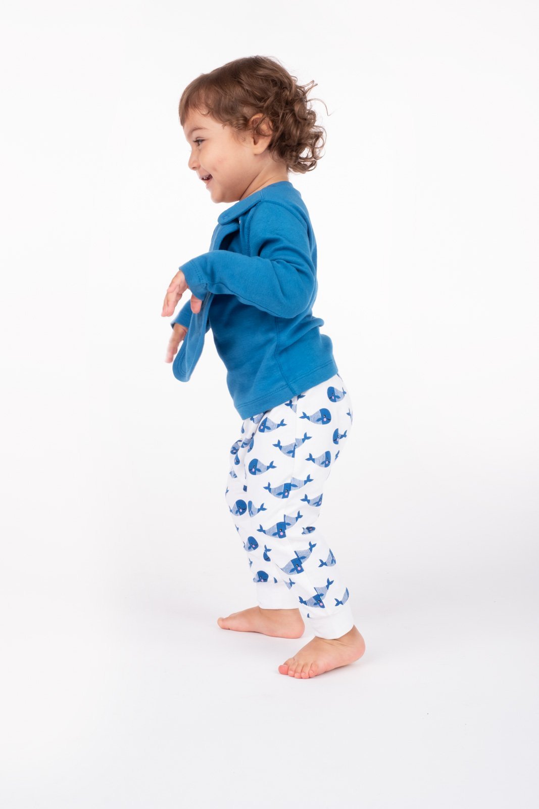 Boo Boo Harem Pants - Blue Whale