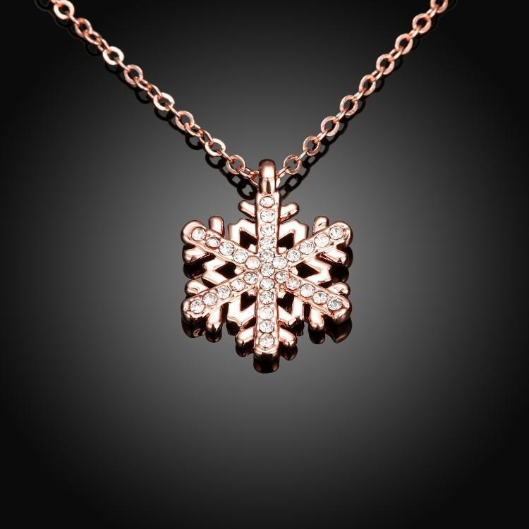 Crystal Winter Snow Flake Necklace