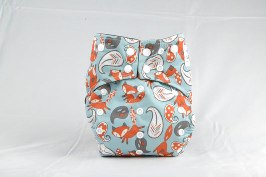 Earthlie Cloth Diaper - Foxes