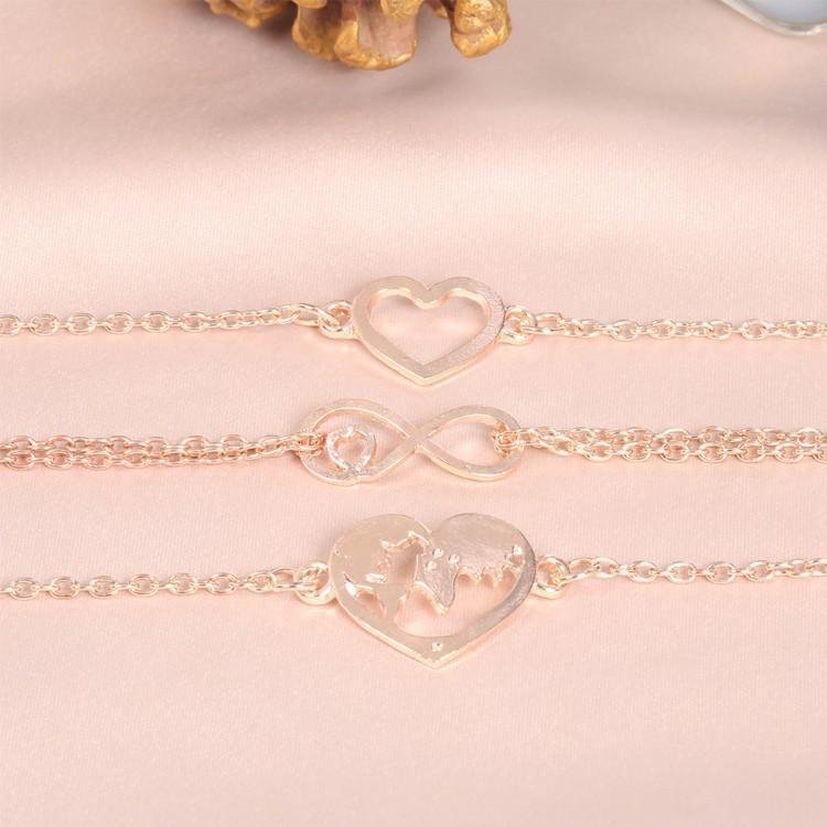 Love & Peace in the World Rose Gold 3 Piece Set