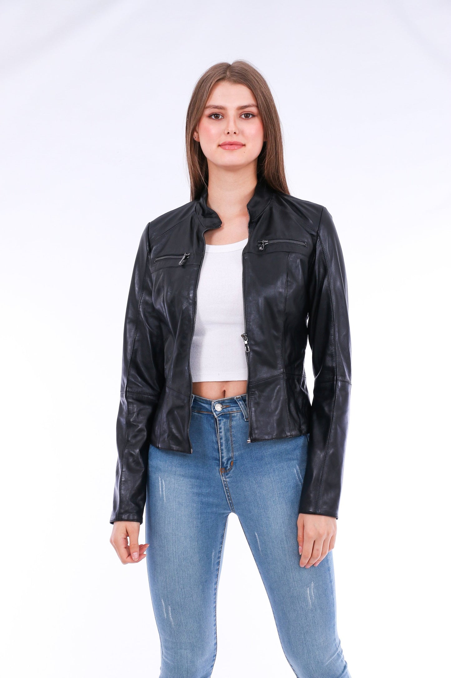 Venici Leather Biker Jacket