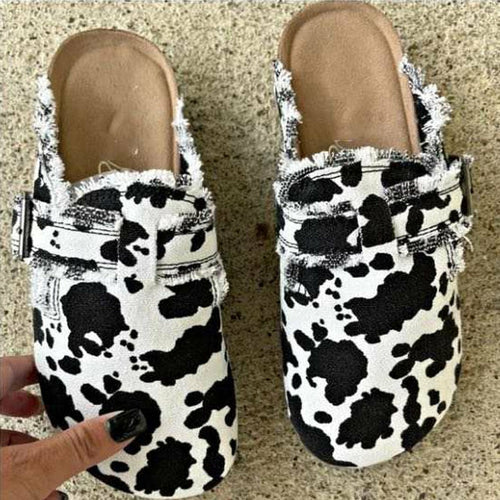 Women's Vintage Clogs Beige/Leopard/Cows/Army/Striped/Black