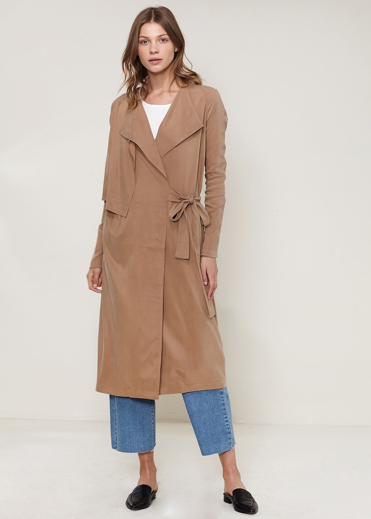 Women's Wrap Trench Coat In Sand