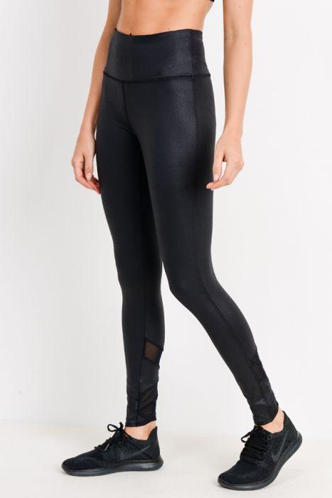 Highwaist Foil Zig-Zag Mesh Leggings