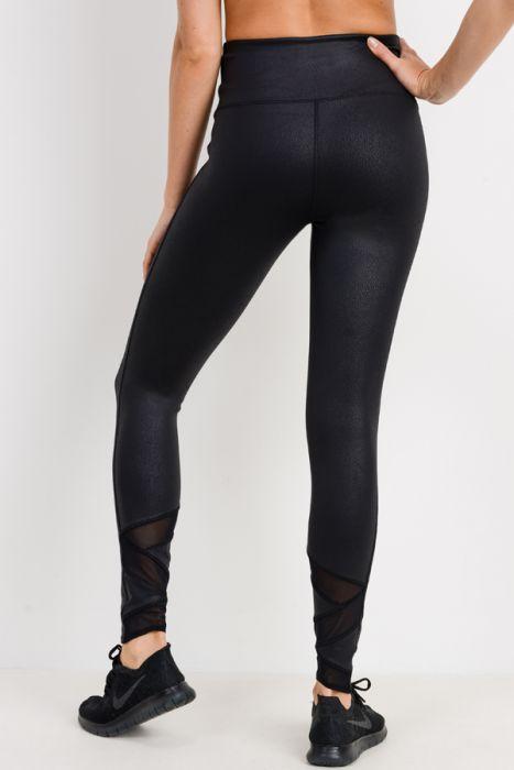 Highwaist Foil Zig-Zag Mesh Leggings