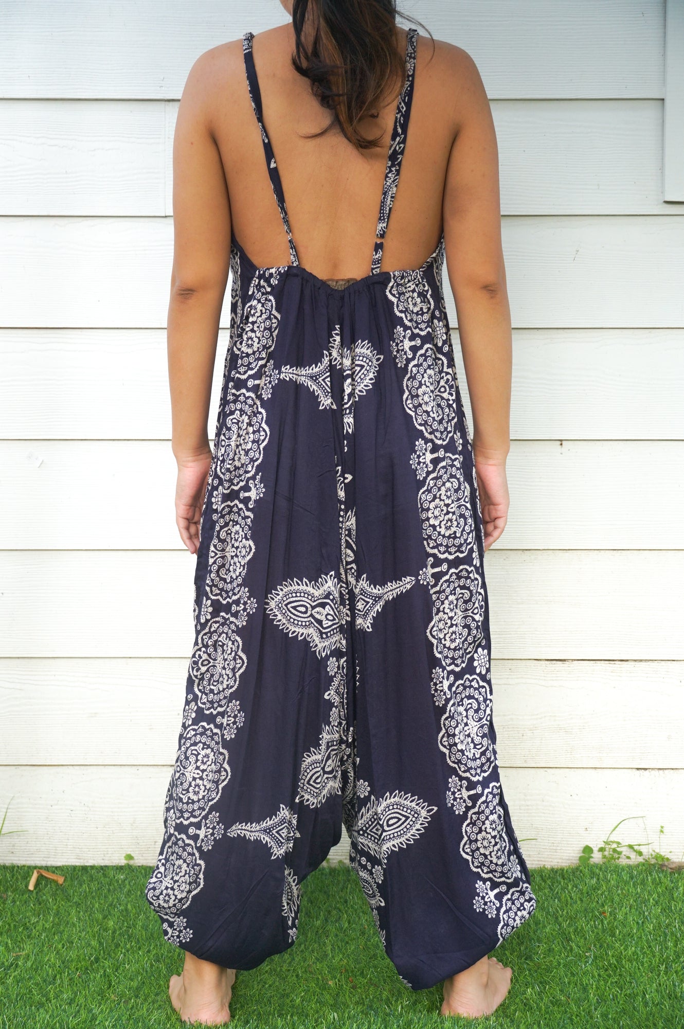 Blue Butterfly Hippie Jumpsuits, Boho Rompers, Festival Clothing