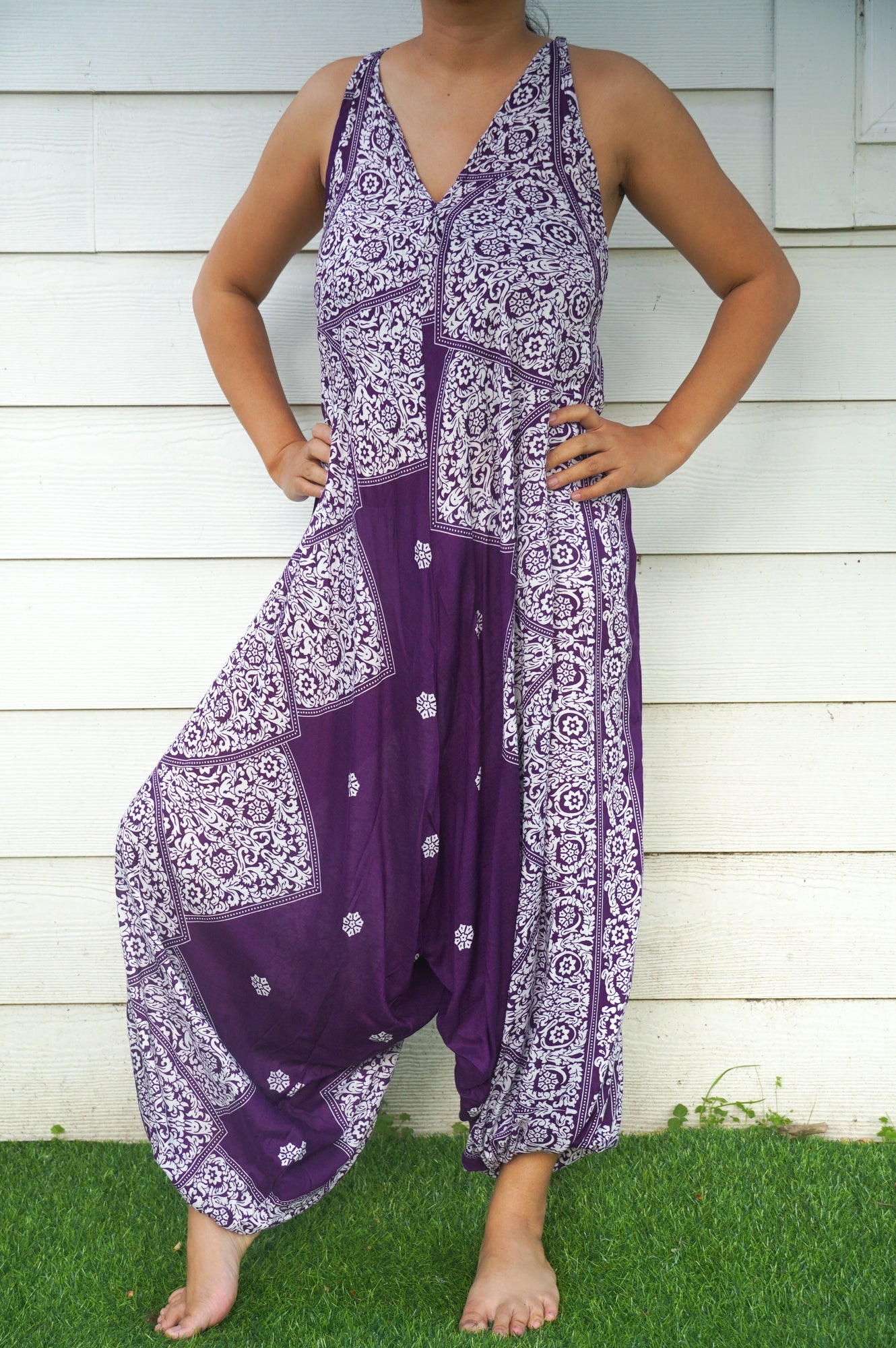 Purple Lotus Hippie Jumpsuits, Boho Rompers, Festival Clothing