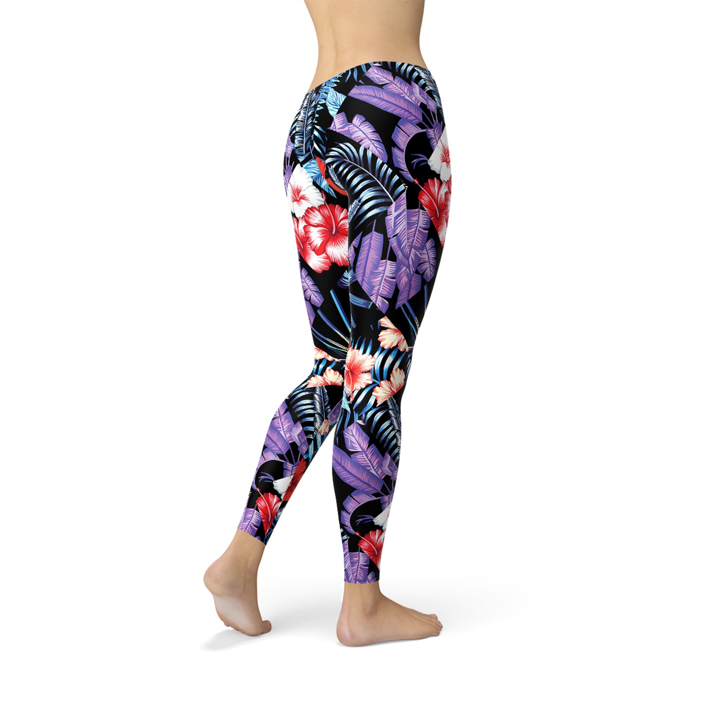 Geometric Tropical Floral Leggings