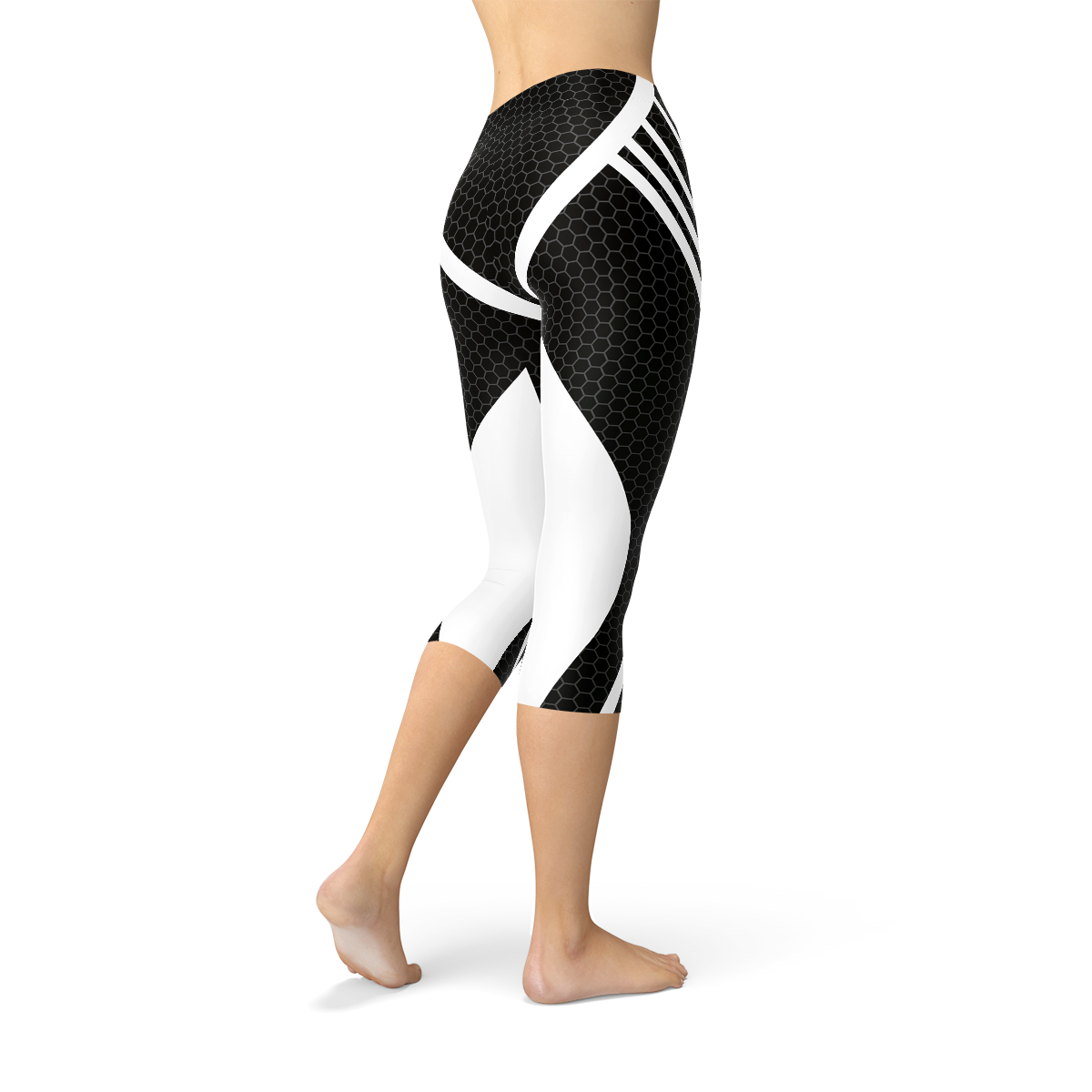 Womens Black Venom Capri Leggings