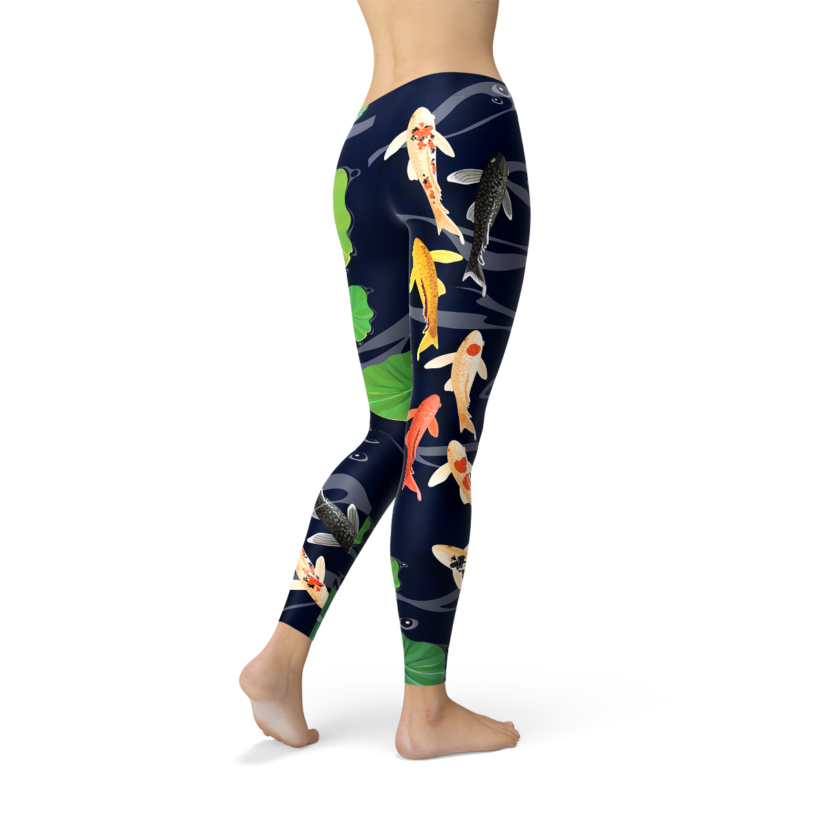 Womens Koi Fish in Pond Leggings