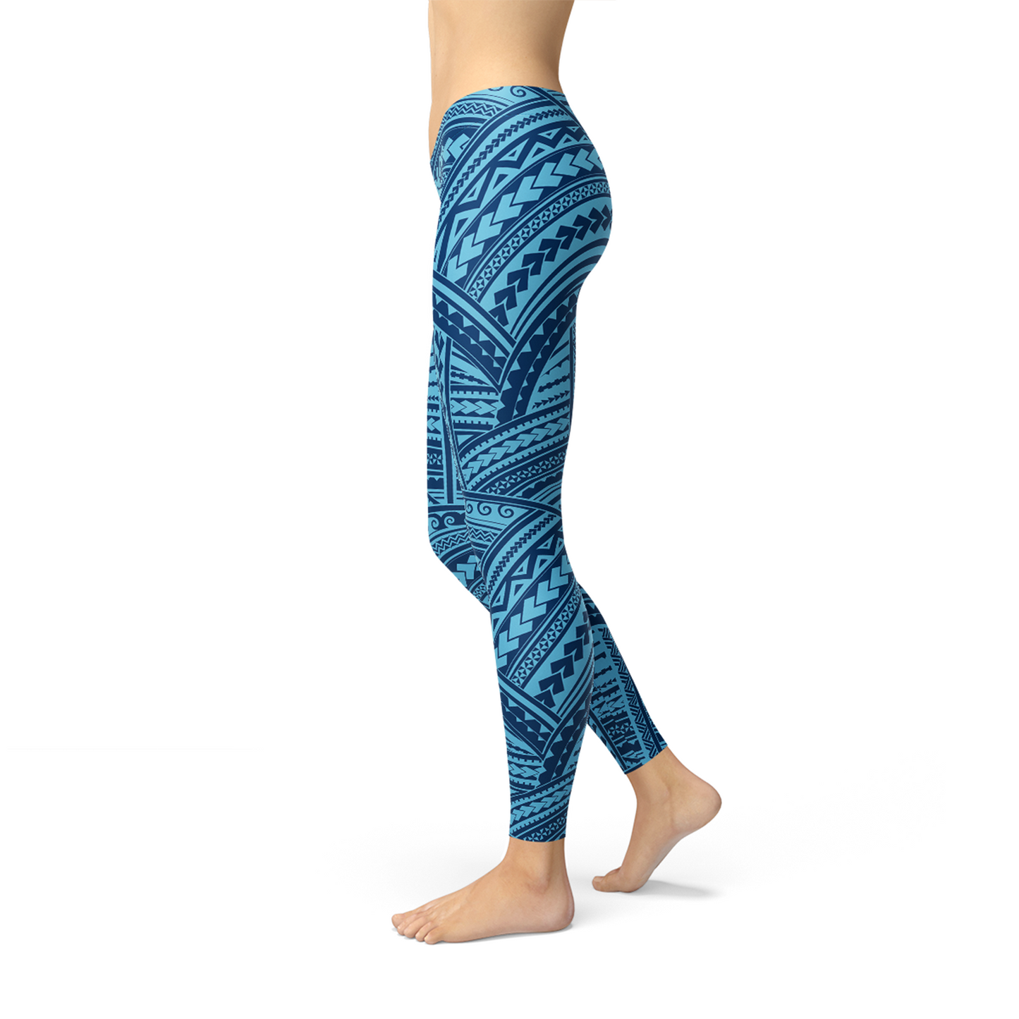 Blue Maori Leggings