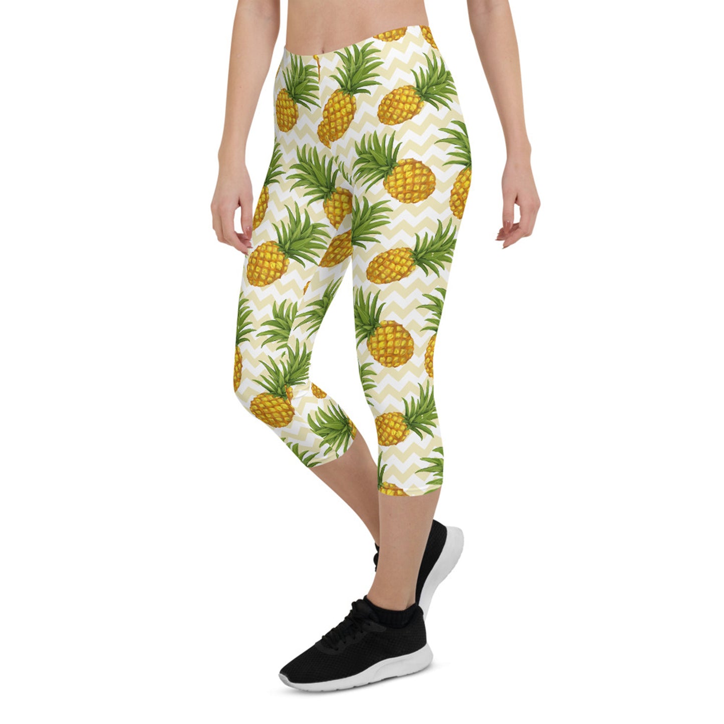 Women Pineapple Capri Leggings