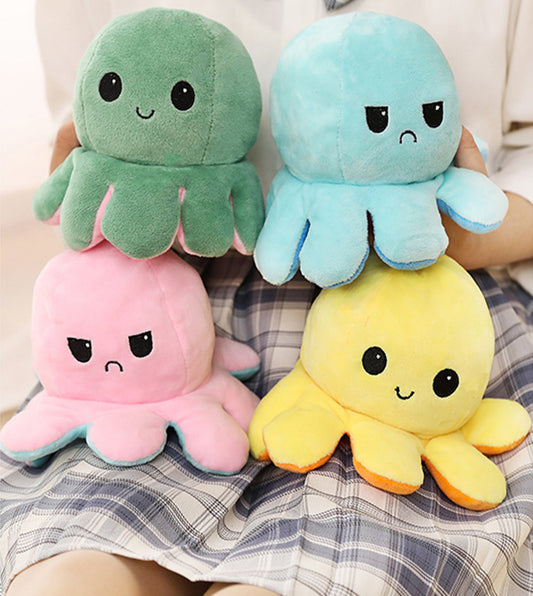 Reversible Flip Octopus Stuffed Plush Doll Soft