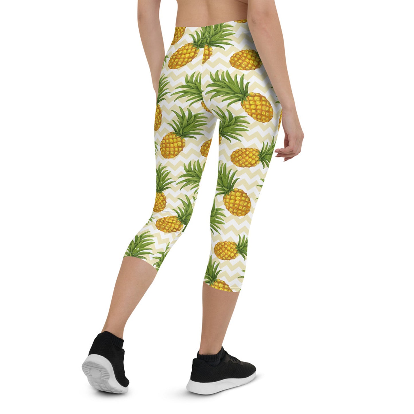 Women Pineapple Capri Leggings