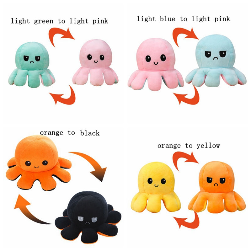 Reversible Flip Octopus Stuffed Plush Doll Gift