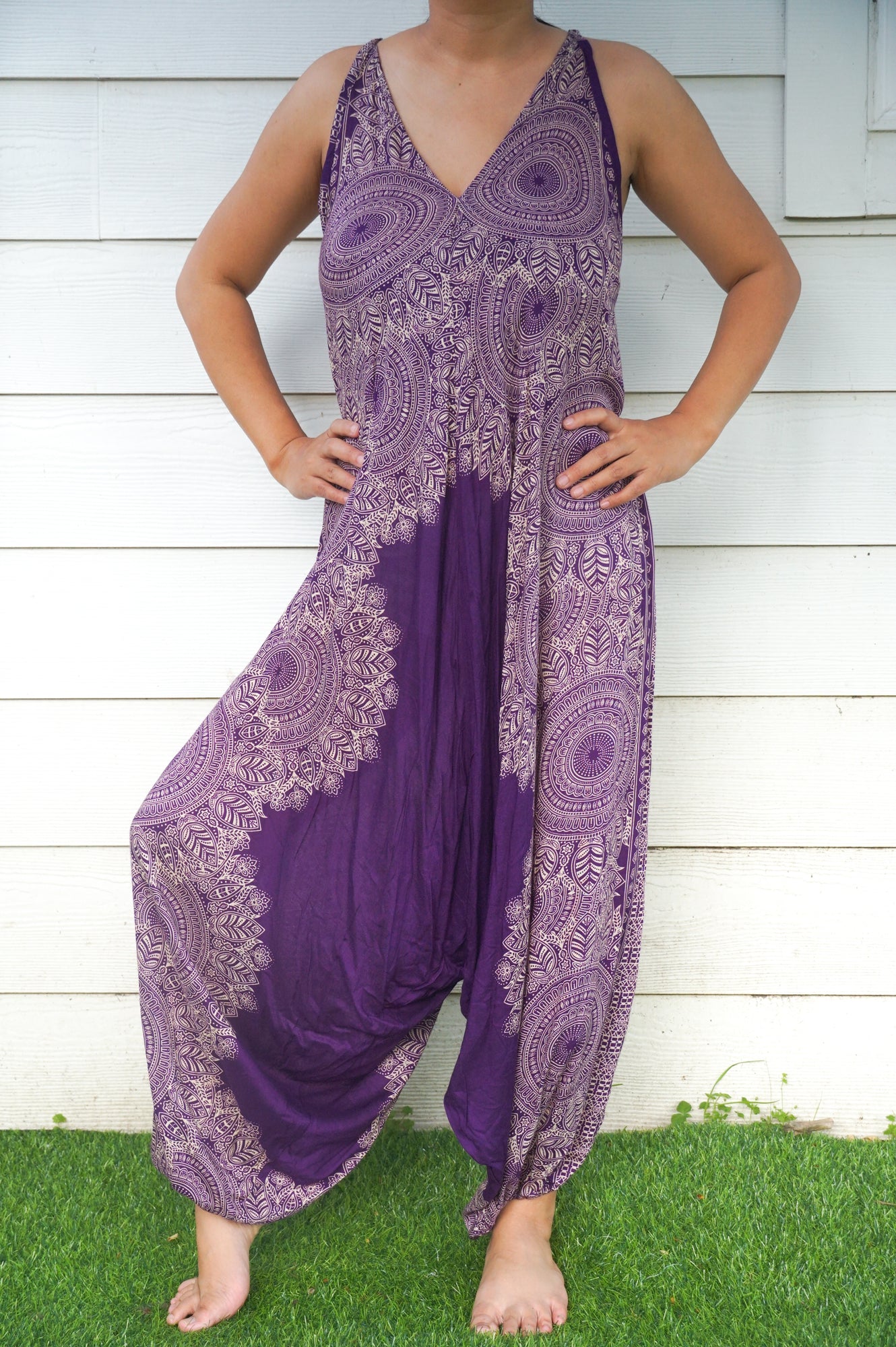 Purple Lotus Hippie Jumpsuits, Boho Rompers, Festival Clothing