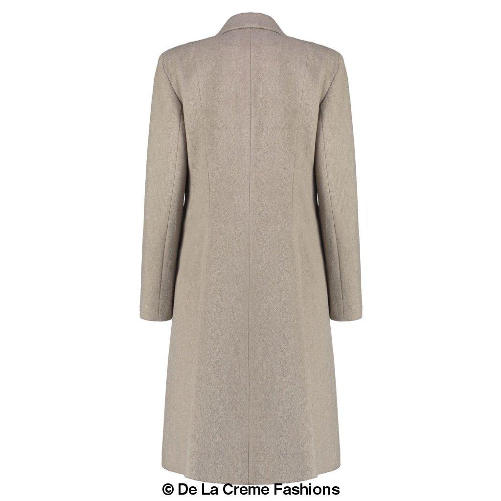 De La Creme - Women's Mohair Blend Longline Winter Coat