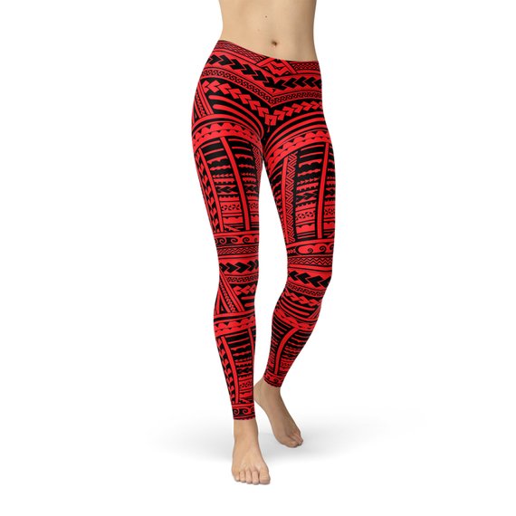 Red Maori Leggings