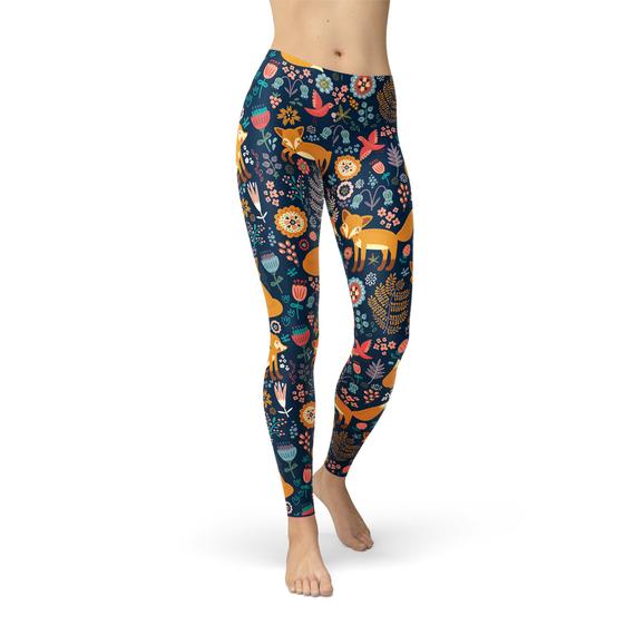 Womens Fox in the Meadows Leggings