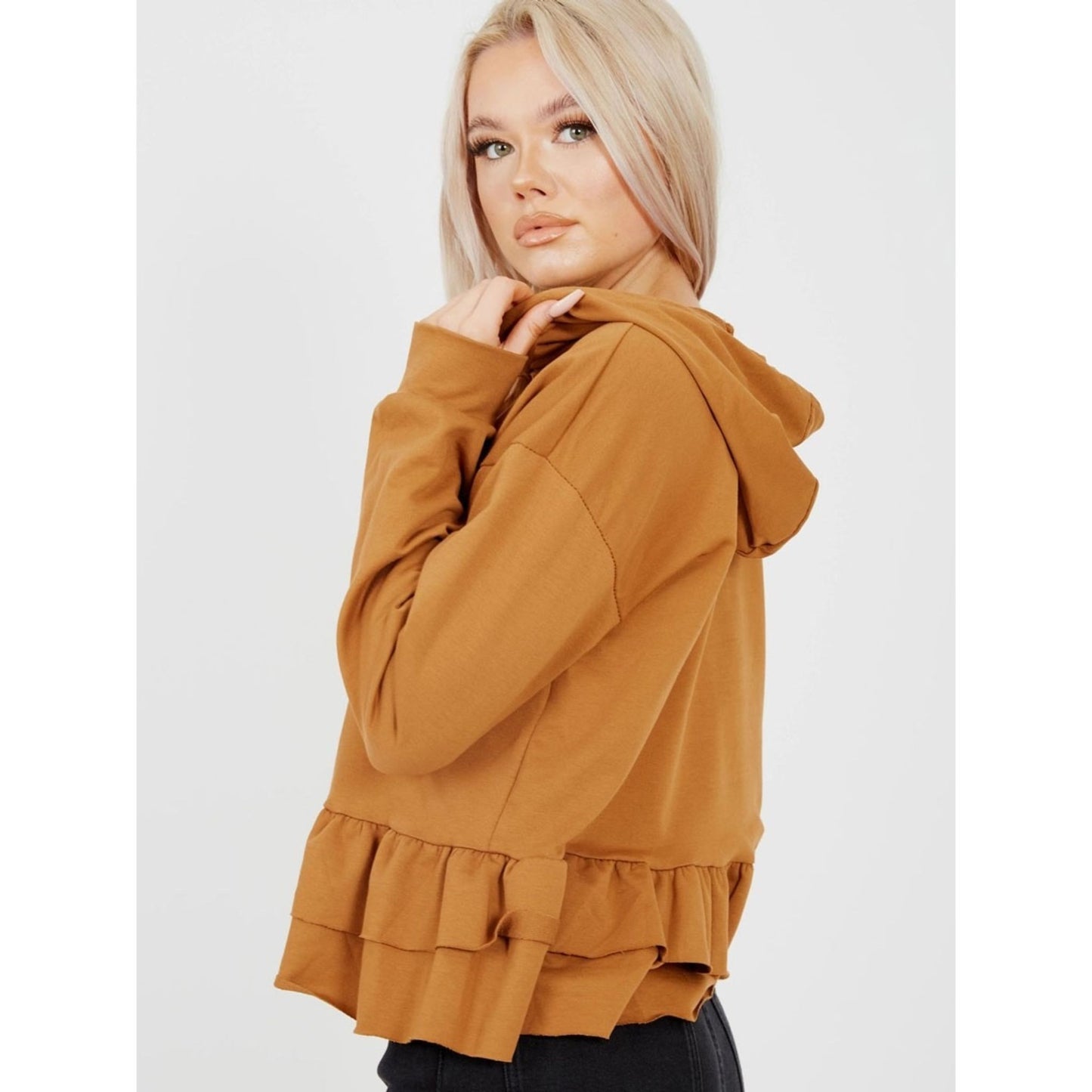 Camel Frill Hoodie