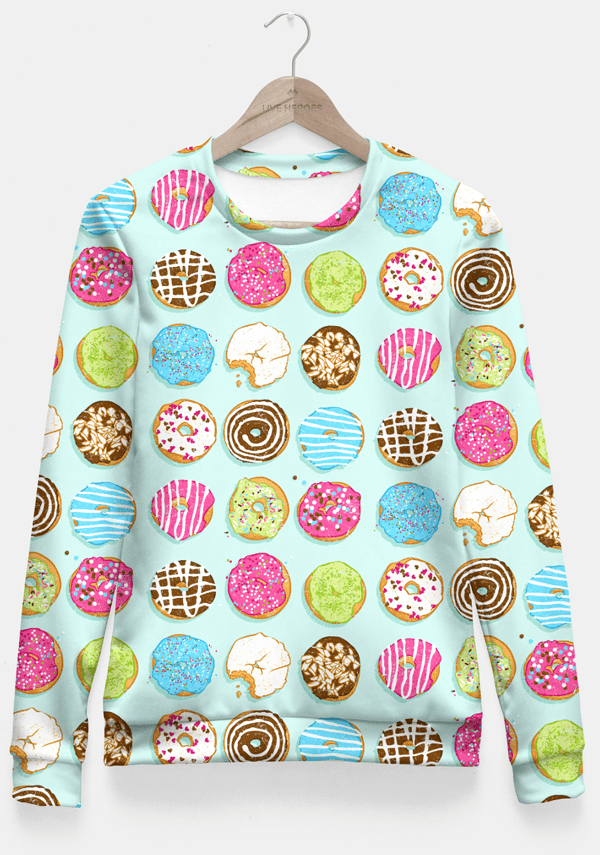 Sweet donuts Fitted Waist Sweater Women