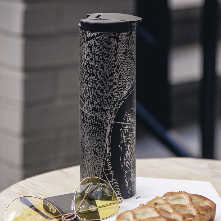 St. Paul - Minnesota Map Tumbler in Matte Black