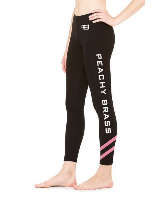 Peachy Brass Stripe Yoga Leggings